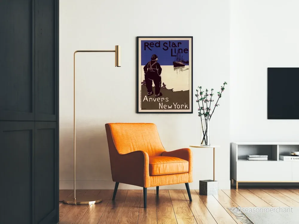 Vintageposter Red Star Line Antwerpen-New York - Bild 2