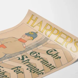 Vintageposter Harper's Den tyska kampen för frihet - Historisk väggdekoration - Bild 3