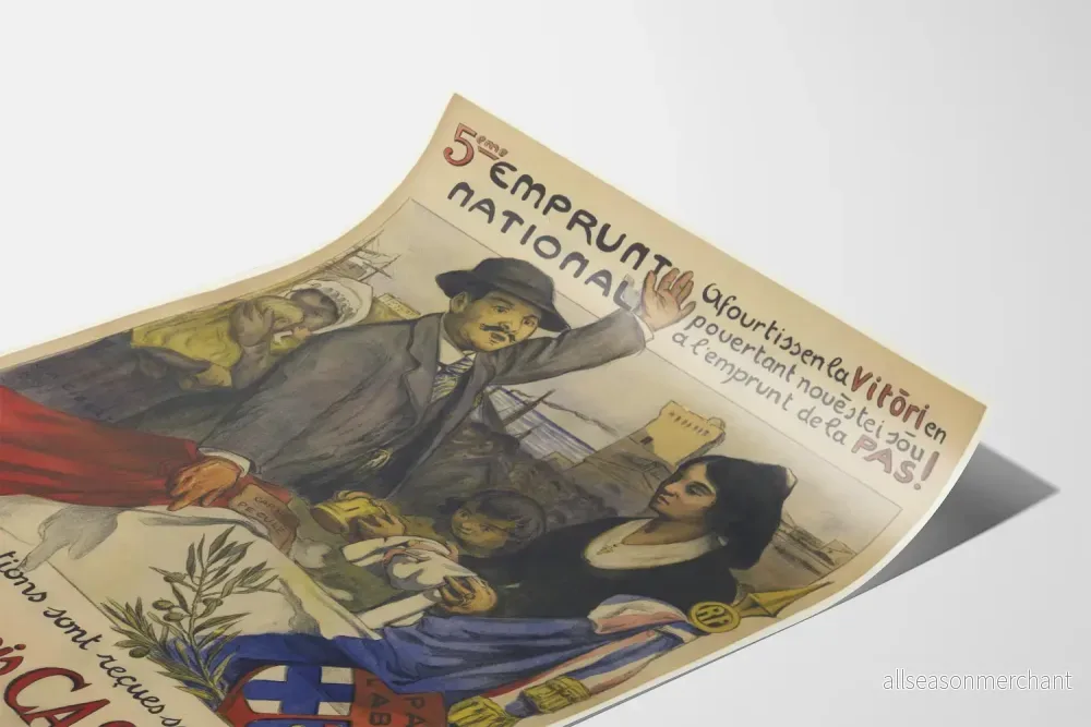Vintageposter för 5:e Nationella Lånet - Historisk väggdekoration - Bild 3