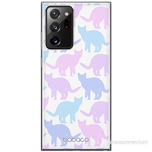 ERT GROUP mobiltelefonfodral för Samsung GALAXY NOTE 20 ULTRA originalt och officiellt licensierat Babaco mönster Cats 011 anpassad till formen på mobiltelefonen, fodral tillverkad av TPU plast 5905131053831