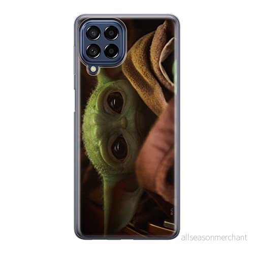 ERT GROUP mobiltelefonfodral för Samsung M53 5G originalt och officiellt licensierat Star Wars mönster Baby Yoda 002 optimalt anpassad till formen på mobiltelefonen, fodral tillverkad av TPU plast 5905511397388