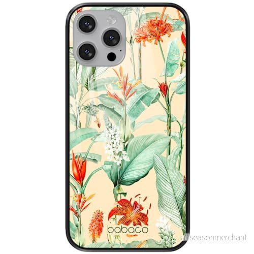 ERT GROUP mobiltelefonfodral för Apple Iphone 13 PRO originalt och officiellt licensierat Babaco mönster Flowers 048 tillverkad av härdat glas, skyddsfodral 5905131337375