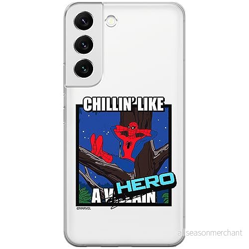 ERT GROUP mobiltelefonfodral för Samsung S22 PLUS originalt och officiellt licensierat Marvel mönster Spider Man 033 optimalt anpassad till formen på mobiltelefonen, gedeeltelijk transparant 5905795008987