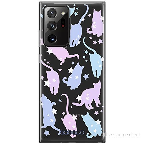 ERT GROUP mobiltelefonfodral för Samsung GALAXY NOTE 20 ULTRA originalt och officiellt licensierat Babaco mönster Cats 016 optimalt anpassad till formen på mobiltelefonen, gedeeltelijk transparant 5905131103796
