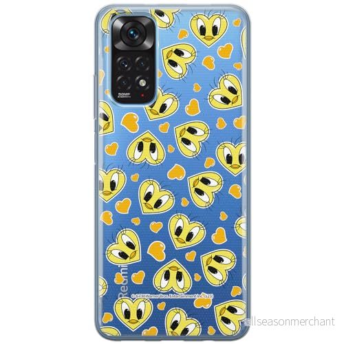 ERT GROUP mobiltelefonfodral för Xiaomi REDMI NOTE 11T/ 11S 5G/ POCO M4 PRO 5G originalt och officiellt licensierat Looney Tunes mönster Tweety 017, gedeeltelijk transparant 5905795120979
