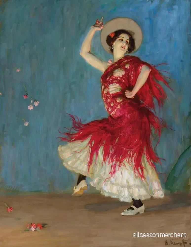 Målning Dansare spanska - Arthur Kampf - Bild 2
