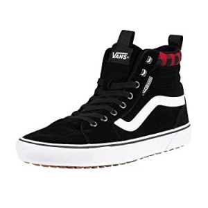 Vans herr Filmore Hi Vansguard Sneaker, Mocka svart röd pläd, 8 195437379789