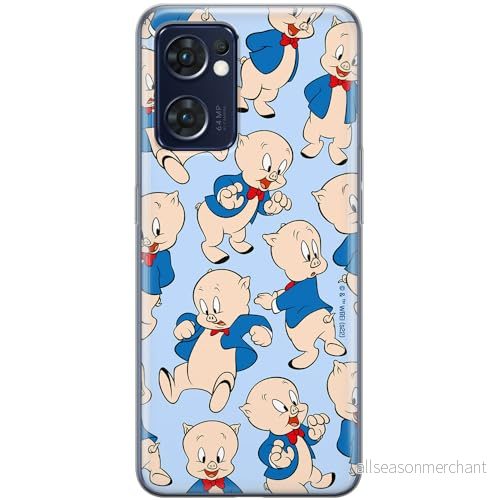 ERT GROUP mobiltelefonfodral för Oppo RENO 7 5G originalt och officiellt licensierat Looney Tunes mönster Porky Pig 001 optimalt anpassad till formen på mobiltelefonen, fodral tillverkad av TPU plast 5905511617578