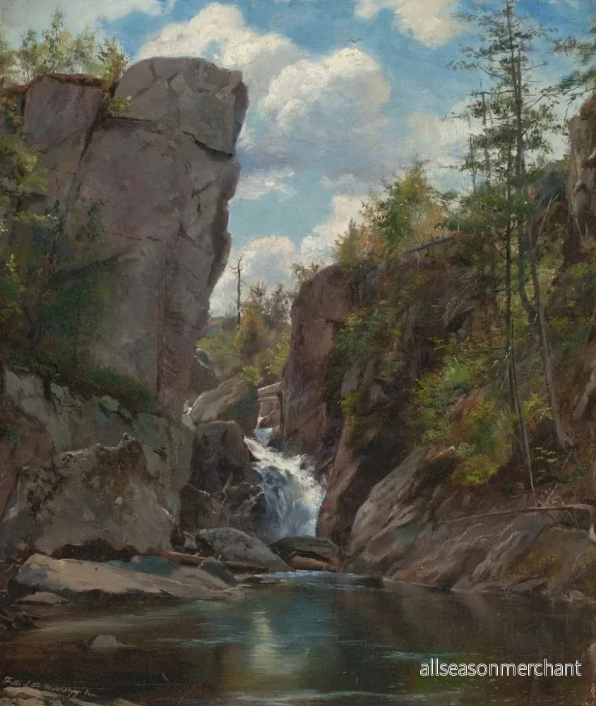 Målning Chutes du Mississippi - École Américaine | Konsttryck - Bild 2
