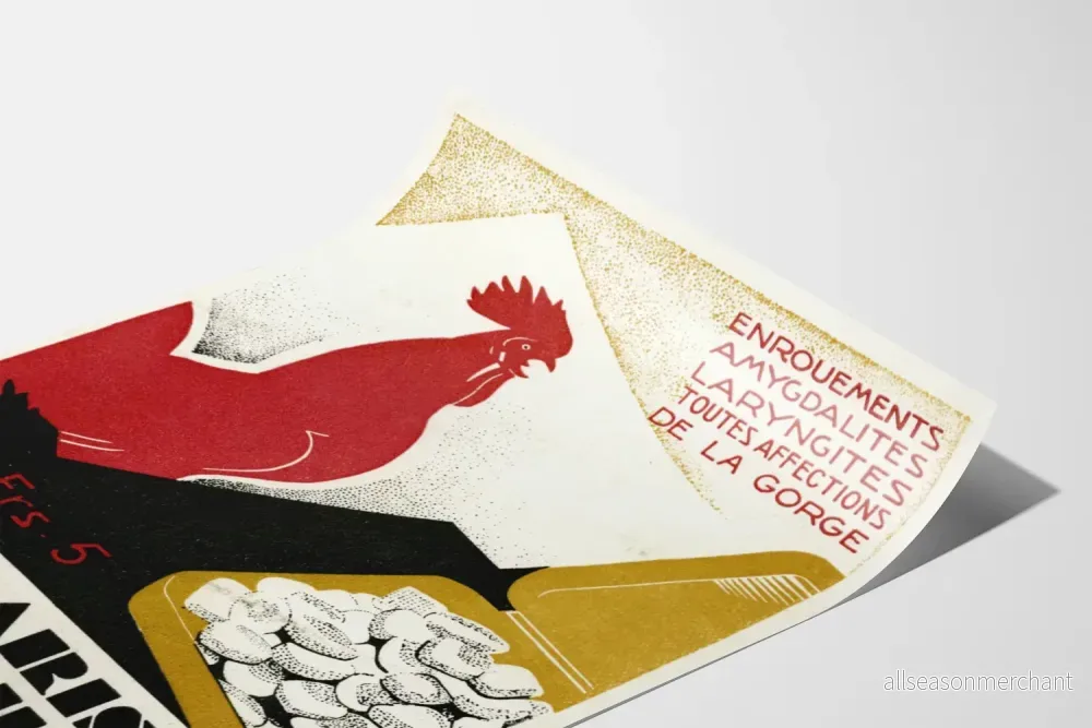 Vintageposter för Luchons sköljmedel - retro medicinsk väggdekoration - Bild 3