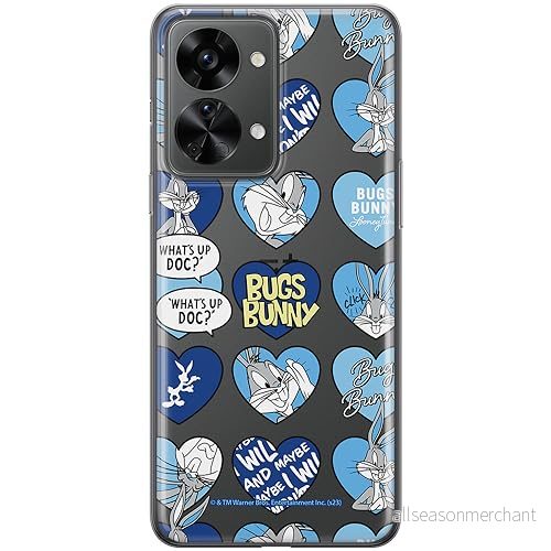 ERT GROUP mobiltelefonfodral för OnePlus NORD 2T 5G originalt och officiellt licensierat Looney Tunes mönster Bugs 021 optimalt anpassad till formen på mobiltelefonen, gedeeltelijk transparant 5905795085698