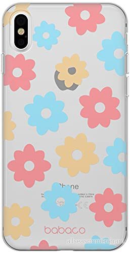 ERT GROUP mobiltelefonfodral för Apple Iphone X/XS originalt och officiellt licensierat Babaco mönster Flowers 011 Vit optimalt anpassad till formen på mobiltelefonen, gedeeltelijk transparant 5903932589139
