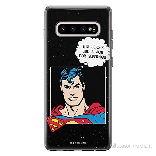 ERT GROUP mobiltelefonfodral för Samsung S10 PLUS originalt och officiellt licensierat DC mönster Superman 037 optimalt anpassad till formen på mobiltelefonen, fodral tillverkad av TPU plast 5905131571441