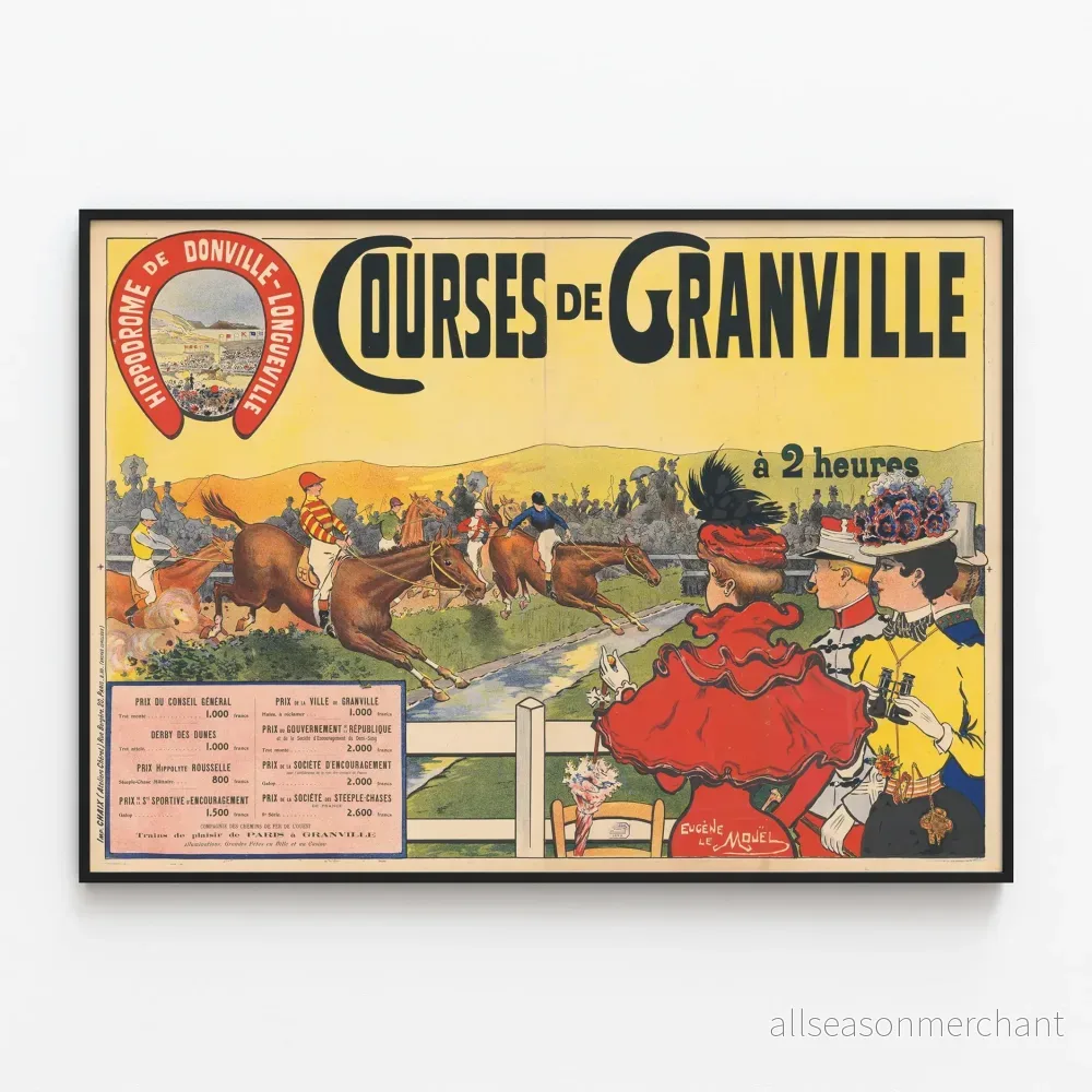 Posters av Granville-loppet vid Donville-hippodromen