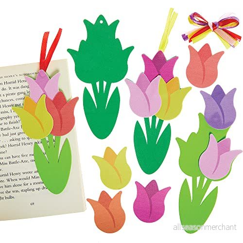 Baker Ross FX460 Tulip Mix and Match Bookmark Kits Paket med 8 stycken, pysselkit skumklistermärken för barn 5063067003686 Baker Ross FX460 Tulip Mix and Match Bookmark Kits Paket med 8 stycken, pysselkit skumklistermärken för barn 5063067003686