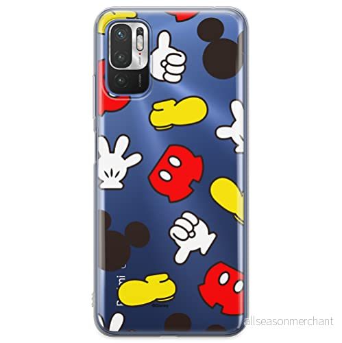 ERT GROUP mobiltelefonfodral för Xiaomi REDMI NOTE 10 5G / POCO M3 PRO originalt och officiellt licensierat Disney mönster Mickey 046 anpassad till formen på mobiltelefonen, gedeeltelijk transparant 5905131807977