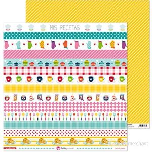 Anita y Su Mundo Samling I Mitt Kök Scrapbooking Paper, Remsor, 30,5 x cm 8413623726929