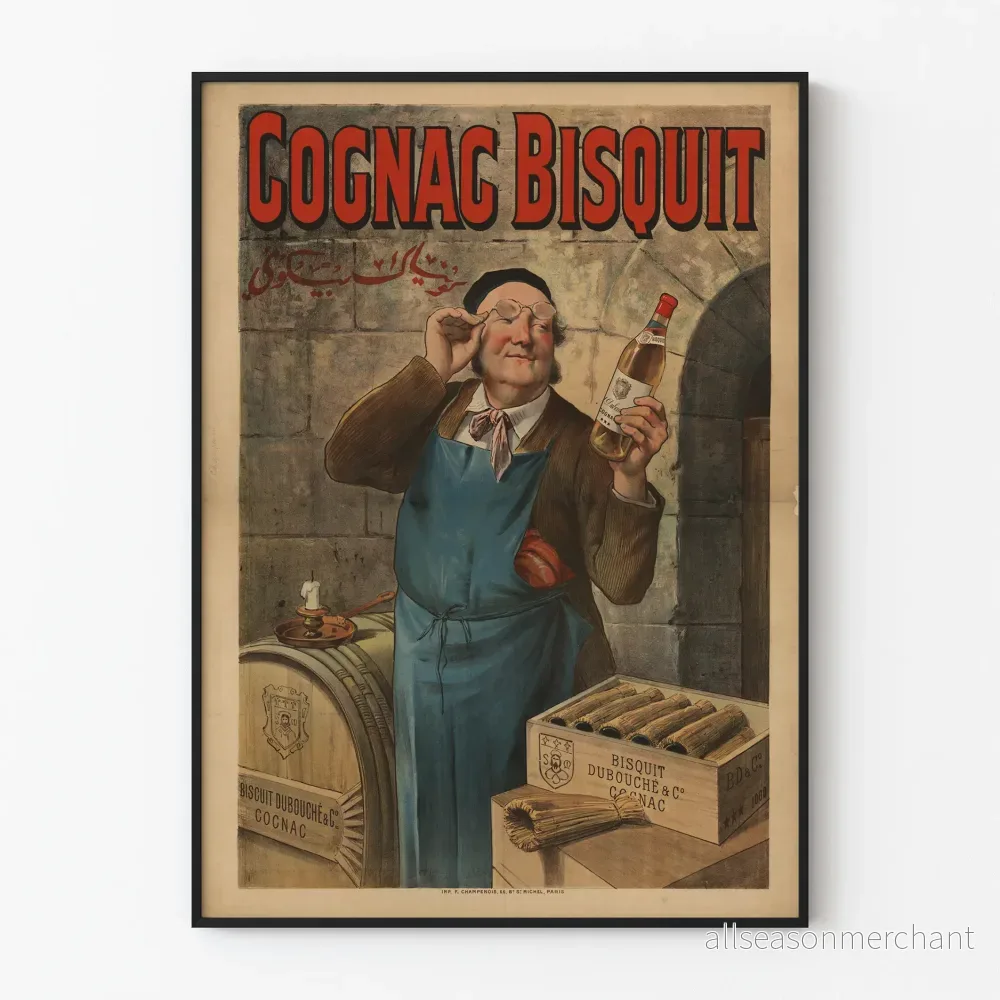 Vintageposter Cognac Bisquit Dubouché Dekorativ