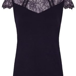Morgan Shortsleeved Blus, Storlek: Medium, Dark blue 3253633985863