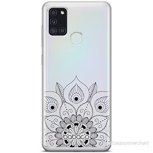 ERT GROUP mobiltelefonfodral för Samsung A21s originalt och officiellt licensierat Babaco mönster Mandalas 008 Vit optimalt anpassad till formen på mobiltelefonen, gedeeltelijk transparant 5904805851346