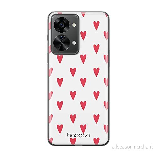 ERT GROUP mobiltelefonfodral för Oneplus NORD 2T 5G originalt och officiellt licensierat Babaco mönster Hearts 004 optimalt anpassad till formen på mobiltelefonen, gedeeltelijk transparant 5905511273361