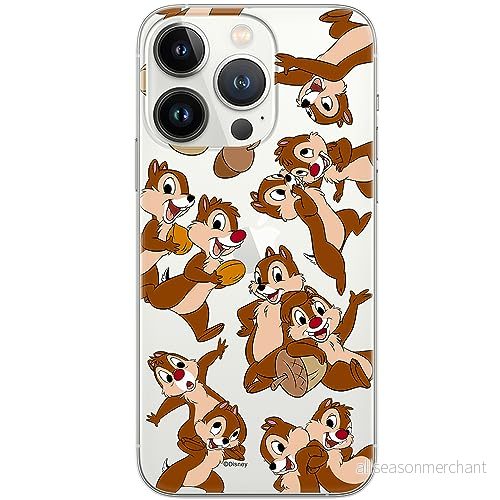 ERT GROUP mobiltelefonfodral för Iphone 13 PRO MAX originalt och officiellt licensierat Disney mönster Chip & Dale 004 optimalt anpassad till formen på mobiltelefonen, gedeeltelijk transparant 5905795020491