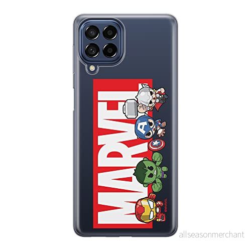 ERT GROUP mobiltelefonfodral för Samsung M33 5G originalt och officiellt licensierat Marvel mönster 010 optimalt anpassad till formen på mobiltelefonen, gedeeltelijk transparant 5905511353780