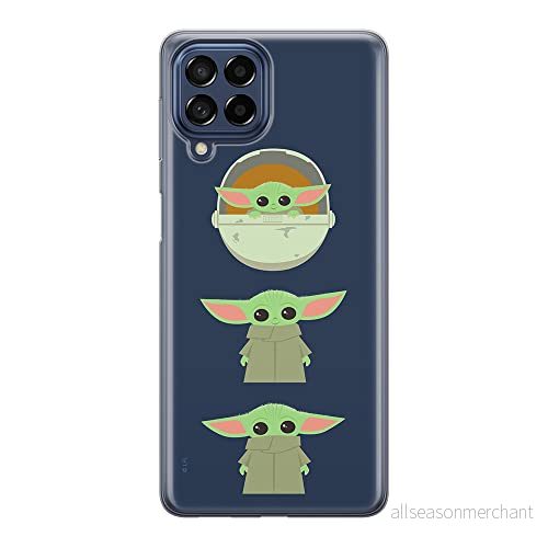 ERT GROUP mobiltelefonfodral för Samsung M53 5G originalt och officiellt licensierat Star Wars mönster Baby Yoda 007 optimalt anpassad till formen på mobiltelefonen, fodral tillverkad av TPU plast 5905511384104