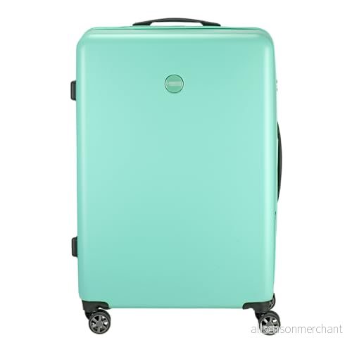 Princess Traveller PT01 Deluxe tillverkad av återvunna material 7 färger och 3 storlekar 4 dubbla svänghjul försänkt TSA lås, Pacific mint, Große Reisekoffer, Trolley med hårda hjul 8718448071354