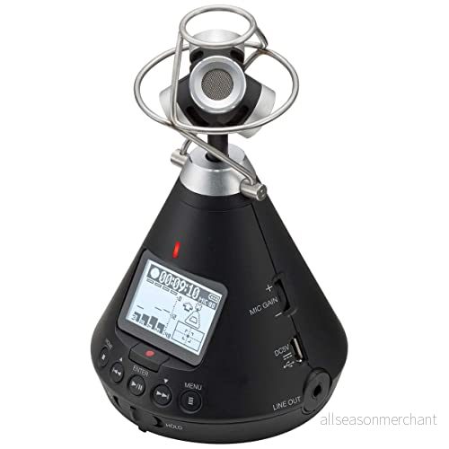 Zoom H3 VR 360 surroundljud Handy Recorder Ambisonic 4 spårs för musik, film, video, spel svart 4515260019984