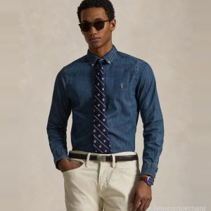 Polo Ralph Lauren SLIM FIT Shirt Skjorta, Storlek: Medium, Dark wash 3607997210534 Polo Ralph Lauren SLIM FIT Shirt Skjorta, Storlek: Medium, Dark wash 3607997210534