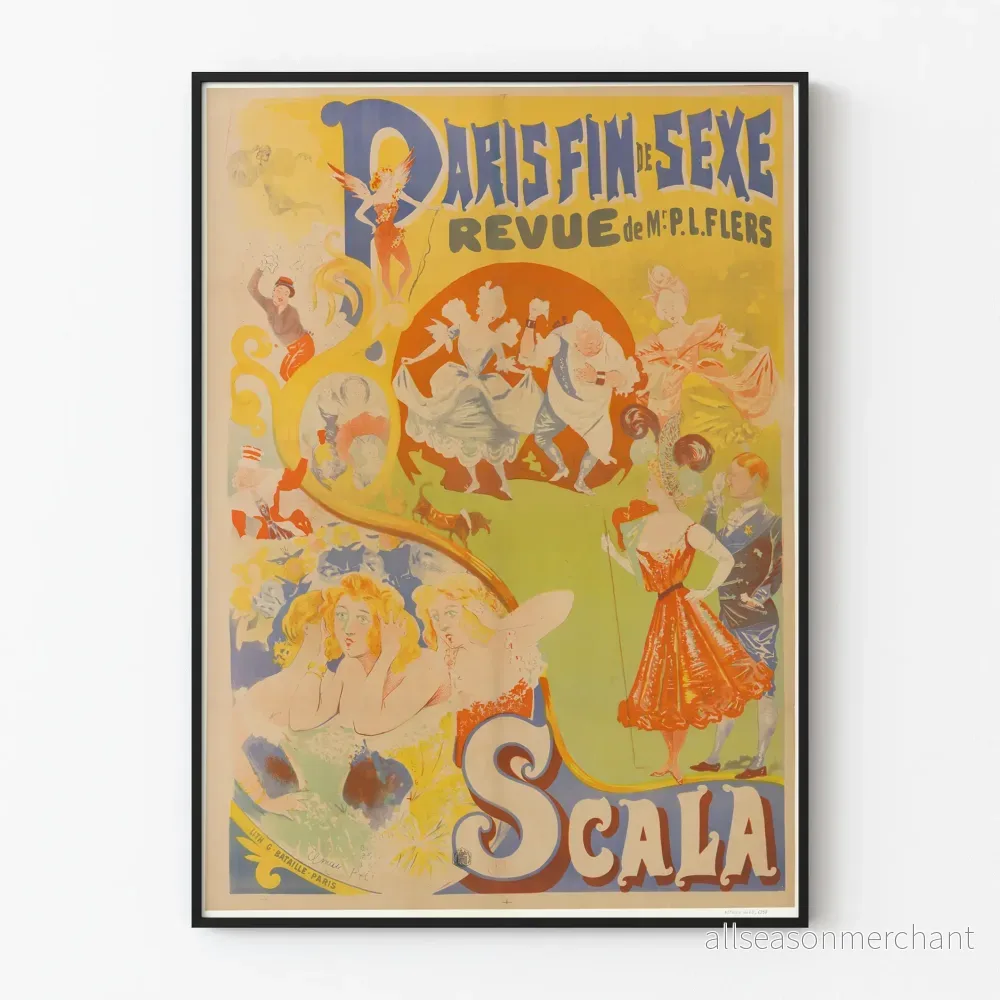 Vintageposter Scala Paris Slut på Sexet Revyn Mr P.L. Flers