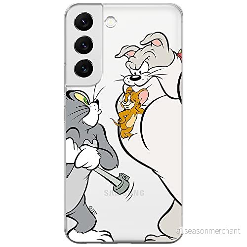 ERT GROUP mobiltelefonfodral för Samsung S22 originalt och officiellt licensierat Tom and Jerry mönster 001 optimalt anpassad till formen på mobiltelefonen, gedeeltelijk transparant 5904805312250
