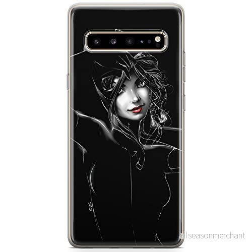 ERT GROUP Mobiltelefonskal för Samsung S10 5G original och officiellt licensierat DC mönster Catwoman 002 anpassad till mobiltelefonens form, TPU fodral 5904805505119