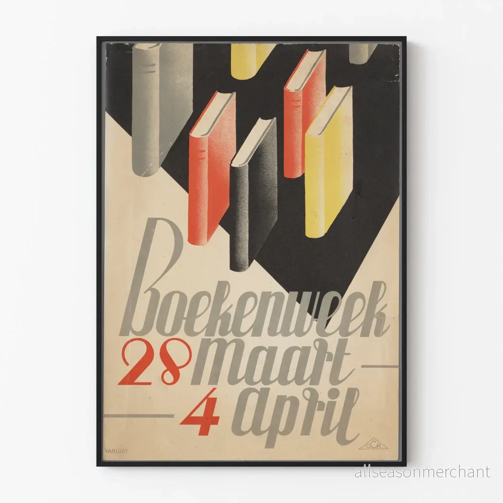 Vintageposter för Bokveckan 28 mars – 4 april