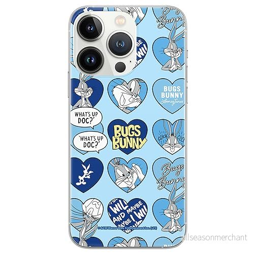 ERT GROUP mobiltelefonfodral för Iphone 13 PRO MAX originalt och officiellt licensierat Looney Tunes mönster Bugs 021 optimalt anpassad till formen på mobiltelefonen, fodral tillverkad av TPU plast 5905795086138