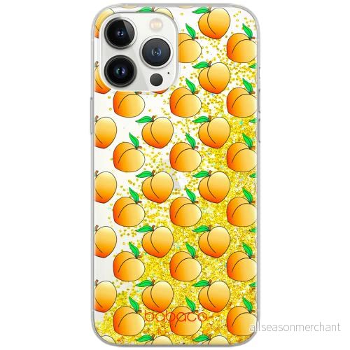 ERT GROUP mobiltelefonfodral för Apple Iphone 13 originalt och officiellt licensierat Babaco mönster Peaches 001 Vit optimalt anpassad till formen på mobiltelefonen, med glitter overflow effekt 5904805761058