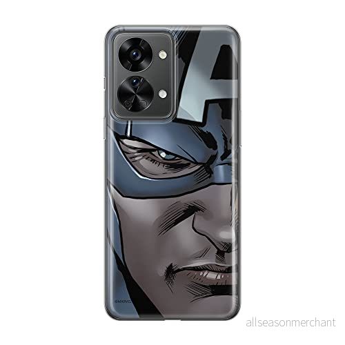 ERT GROUP mobiltelefonfodral för Oneplus NORD 2T 5G originalt och officiellt licensierat Marvel mönster Captain America 020 anpassad till formen på mobiltelefonen, fodral tillverkad av TPU plast 5905511263140