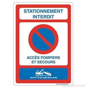 AUA SIGNALETIQUE skyltskylt med rundade hörn parkering förbjuden brandmän och räddning 350 x 490 mm, aluminiumdibond 3 mm 3666180403689 AUA SIGNALETIQUE skyltskylt med rundade hörn parkering förbjuden brandmän och räddning 350 x 490 mm, aluminiumdibond 3 mm 3666180403689