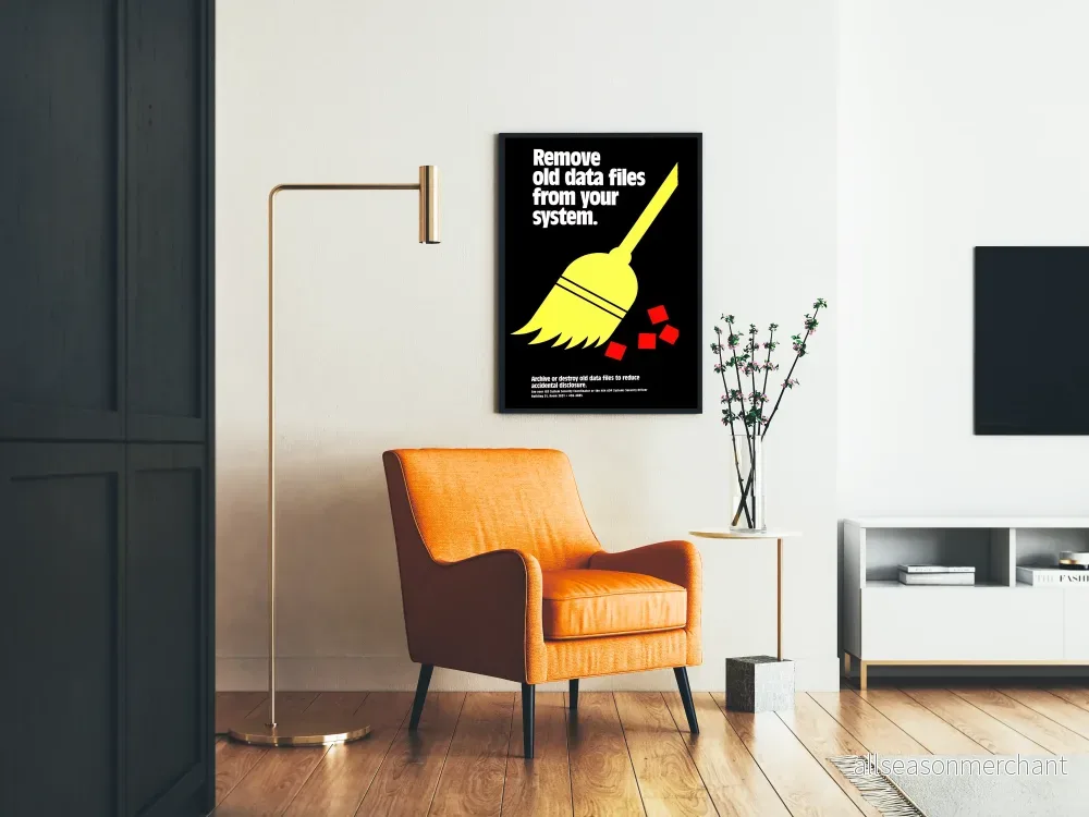 Väggdekorationsposter med tema om datarensning