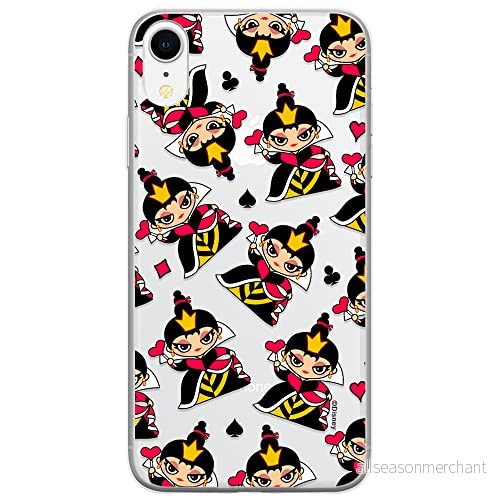 ERT GROUP mobiltelefonfodral för Iphone XR originalt och officiellt licensierat Disney mönster Queen of Hearts 002 optimalt anpassad till formen på mobiltelefonen, gedeeltelijk transparant 5905131432803