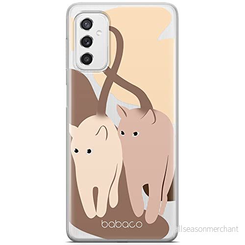 ERT GROUP mobiltelefonfodral för Samsung M52 5G originalt och officiellt licensierat Babaco mönster Cats 002 optimalt anpassad till formen på mobiltelefonen, gedeeltelijk transparant 5905131078957