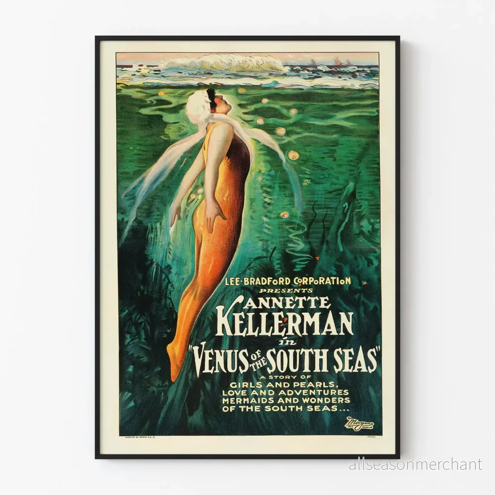 Vintageposter av Venus från Sydhavet - Retro filmväggdekoration