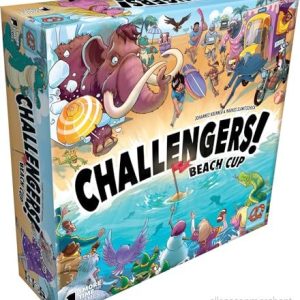 Asmodee Z Man Games Challengers Beach Cup Brädspel Kortspel Interaktivt däck Building spel Vuxenspel och barn från 8 år 1 till spelare svensk version 826956211501