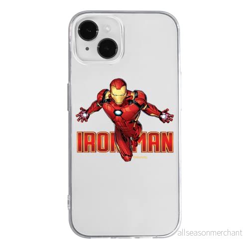 ERT GROUP mobiltelefonfodral för Apple Iphone 14 originalt och officiellt licensierat Marvel mönster Iron Man 030 optimalt anpassad till formen på mobiltelefonen, gedeeltelijk transparant 5905131883209