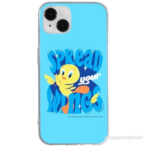 ERT GROUP mobiltelefonfodral för Iphone 14 PLUS originalt och officiellt licensierat Looney Tunes mönster Tweety 014 optimalt anpassad till formen på mobiltelefonen, fodral tillverkad av TPU plast 5905795096212