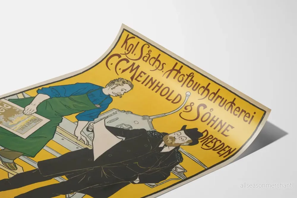 Vintage reklamposter - Imprimerie Royale Saxe C.C. Meinhold & Fils - Bild 3