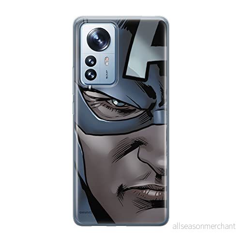 ERT GROUP mobiltelefonfodral för Xiaomi 12 PRO originalt och officiellt licensierat Marvel mönster Captain America 020 anpassad till formen på mobiltelefonen, fodral tillverkad av TPU plast 5905511515447