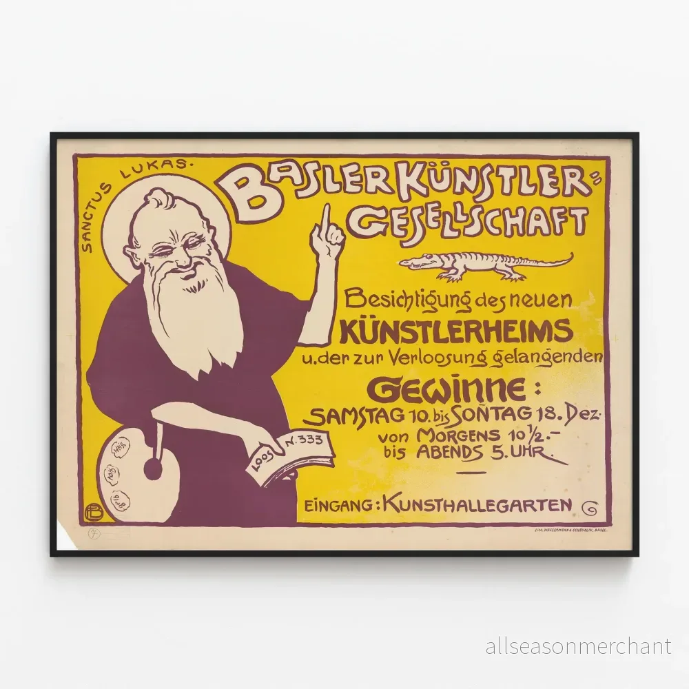 Poster av Basler Künstlergesellschaft - Besök på det nya konstnärshuset