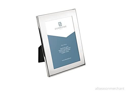 Zilverstad Riga fotoram (10 x 15 cm) silverpläterad ram och baksida av sammet, glänsande med krom utseende 4042835037963